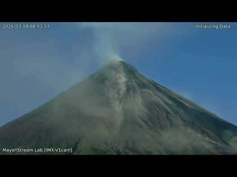 Mayon Volcano: 24-Hour Time-lapse [400x Speed] - March 19, 2026