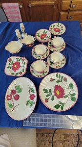 Blue Ridge Southern Porteries Hand Painted Floral Dinnerware Set 25 Pieces Sold Individually Vintage "nocturne" Pattern. - Etsy