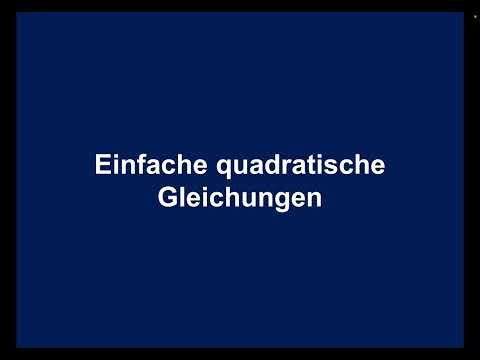 8_5.7 Einfache quadratische Gleichungen