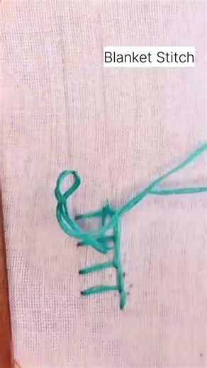 Blanket Stitch hand embroidery🪡 🧵#ytshorts #diynstitch