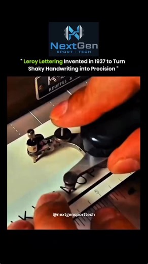 Sports Tech Era on Instagram: "Invented in 1937, the Leroy lettering system transformed shaky or inconsistent handwriting into clean, precise text. Using a mechanical pen guide and standardized templates, it allowed draftsmen and engineers to draw perfectly shaped letters with uniform spacing and size. This tool became essential in technical drawing and blueprinting long before computers, proving how simple mechanical design could deliver remarkable accuracy. #VintageTools #EngineeringHistory #T
