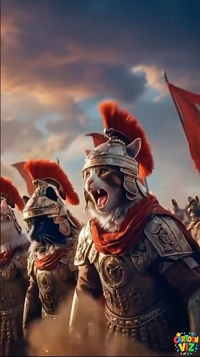 Cartoon Cat Fight🐱⚔️ | Epic Spartan Cat Battle | #cartooncat #fighting #catbattle #catshorts