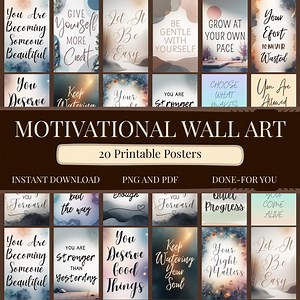 Handwritten Script Quotes | 20 Inspirational Quotes | Calligraphy Quote Prints | Instant Download - Etsy