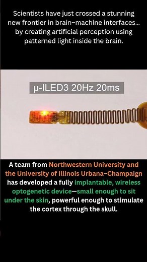 Wireless Brain Implant Generates Artificial Perception Using Patterned Light