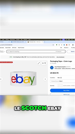 Focus sur un produit qui se vend comme des petits pains aux États-Unis : les emballages eBay. Plus de 50 ventes en 24h ! Un produit à dropshipper absolument, surtout si vous ciblez le marché américain. #eBay #Packaging #Dropshipping #VentesEnLigne #ECommerce | Joseph Torregrossa