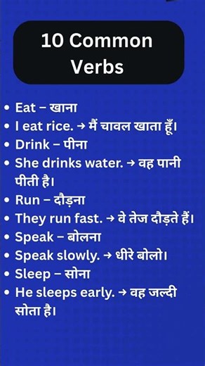 10 Verbs You Use Every Day! #CommonVerbs #LearnEnglish #SRVMSSpokenEnglish #SpokenEnglish