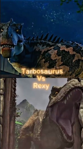 Rexy vs tarbosaurus #jurassicworld #pterosaurus #campcretaceous #edit #vastatosaurusrex #dinosaur