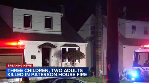 Family of 5, including 3 children, killed in wind-whipped Paterson house fire