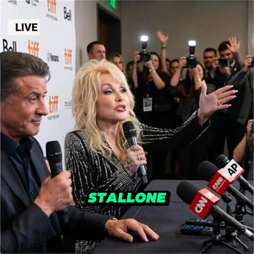 "IMPORTANT ANNOUNCEMENT: Dolly Parton & Sylvester Stallone hold a surprise press conference to publicly announce their relationship.... " | American Country Pulse