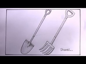 Shovel Drawing Easy Method | Pencil Sketch Tutorial