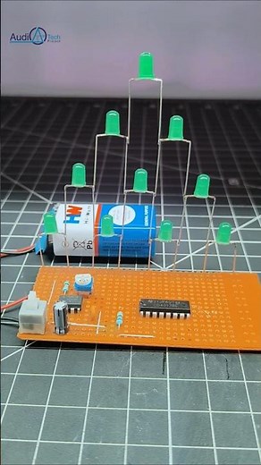 Amazing Running LED Tower Circuit | DIY LED Project with IC 4017 & 555 Timer 💡🔥 #shorts