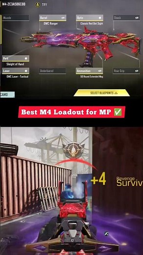 🎯 Legendary M4 [Black Gold Royal] Loadout for MP Ranked | Call of Duty Mobile