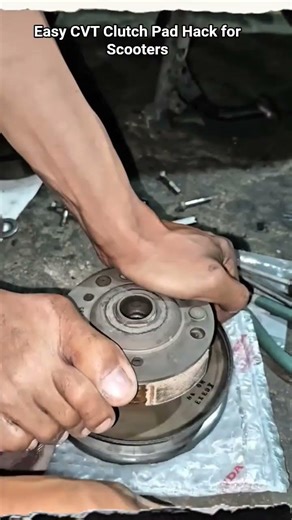 Easy CVT Clutch Pad Hack for Scooters #shorts #mechanic #tips