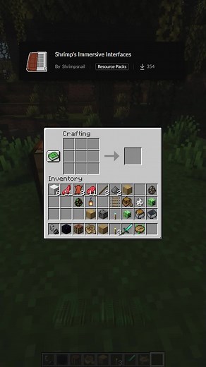 Minecraft GUI Shrimp's Immersive Texture Pack | YT: MarcTGamer #shorts #Minecraft #texturepack #viral #fyp #ressourcepack #marctgamer