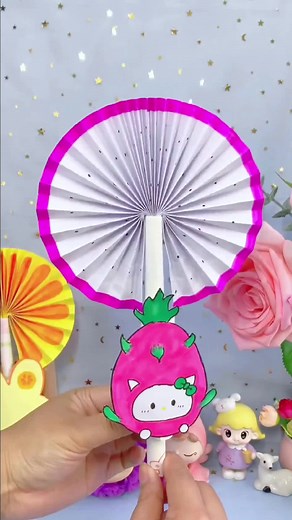DIY Mini Paper Folding Fan Craft Tutorial