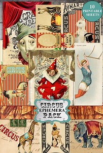 Vintage Circus, Scrap Pack, Junk Journal, Old Circus Images, Circus Ephemera Kit, Carnival Ephemera Printable Circus Digital Download - Etsy