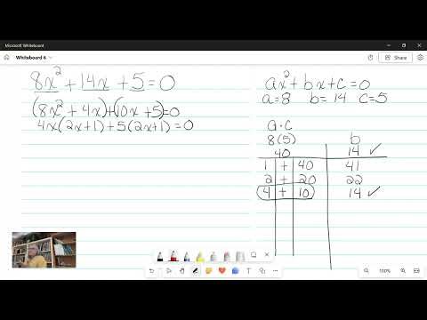 AC method for factoring quadratic equations