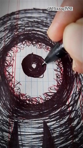 Drawing a Creepy One-Eyed Monster 😈 | Horror Pen Art