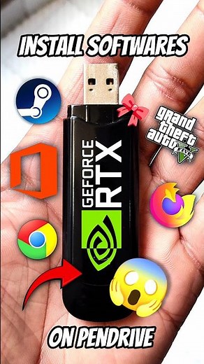 Pendrive Me Software Install Karo ! "Run directly on any PC" 😱🔥#shorts