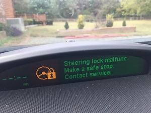 Steering lock malfunction