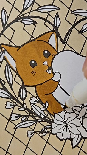 7K views · 82 reactions | Coloring in a page from "Cute Valentine's Day Cats" ❤️ Been in a bit of a funk lately, but it'll pass. #satisfyingvideos | Julianne Colors | Facebook