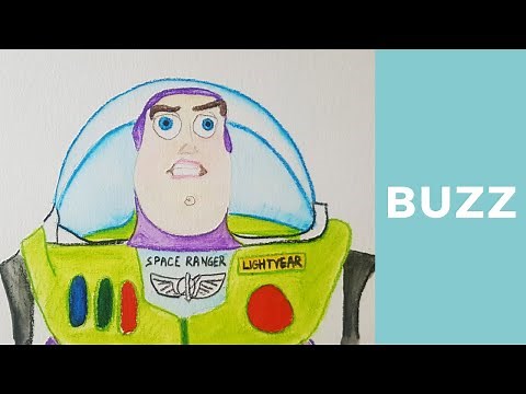 How to draw and paint Buzz Lightyear, Toy Story