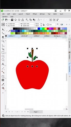 Make Apple Design In Corel Draw || Corel Draw Tips And Tricks || Apple Design In Corel Draw