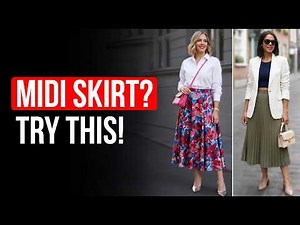 7 Midi Skirt & Tops Style Secrets To Look RICH and EXPENSIVE After 50