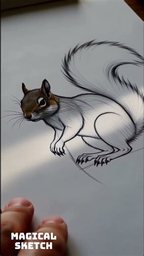 Pencil Sketch to REAL LIFE?! 🐿️ AI Magic! #Shorts