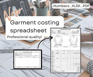 Costing Specification Spreadsheet - Automatic Cost Calculator - Garment Costing Tool Sheet for Business Owners. PAGES, EXCEL and PDF. - Etsy