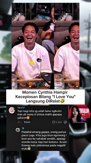 REZA ARAP LAUGHED OUT WHEN CYNTHIA ALMOST SLIPED OUT THE SAY 'ILOVEU' IN FRONT OF THE CAMERA #rez...