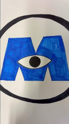 Monsters, Inc. Logo Icon with Markers & Brush Pens #monstersinc #pixar #waltdisneypictures
