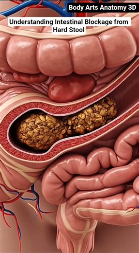 Understanding Intestinal Blockage from Hard Stool | Gut Health | Body Arts Anatomy 3D