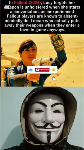 Lucy Forgetting to Holster Her Weapon Is Peak Fallout Newbie Behavior #trendingshorts #trending#kino