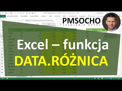 EXCEL - Funkcja DATA.RÓŻNICA - jak obliczyć ilość lat, miesięcy, dni