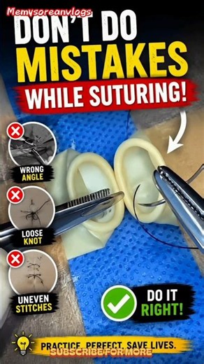 Perfect Suturing Technique ✂️ #nursinglife #medicos