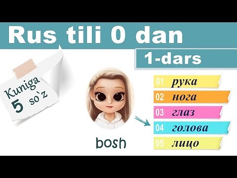 Rus tilini 0 dan o`rganamiz. Birinchi dars.