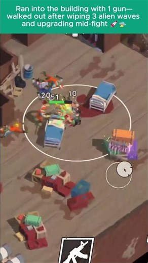 Uprising Survivor RPG - Ran into the building, walked out after wiping alien waves and upgrading 🚀🛸