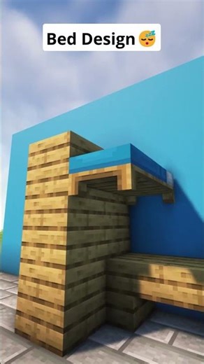 Minecraft Easy Bed Design😴 #shorts