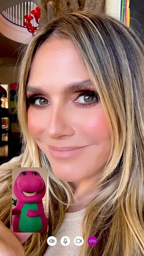 Barney The Dinosaur | When @heidiklum calls, I answer! 💜 I’m ready for a tee-rific time at #HeidiHalloween✨ Now I just need a stu-u-u-pendous costume! Any ideas?... | Instagram