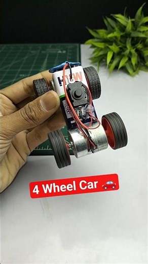 4 Wheel Car Using DVD Motor #car #project #shorts