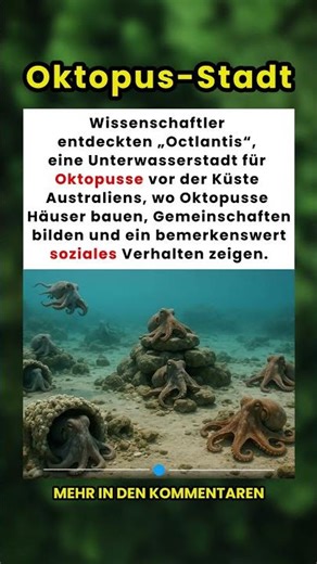 Wissenschaftler entdecken "Octlantis", eine Unterwasserstadt der Oktopusse 🐙