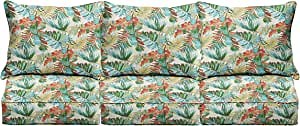 Sorra Home Deep Seating Sofa Pillow and Cushion, Multi-Colored 72 Count