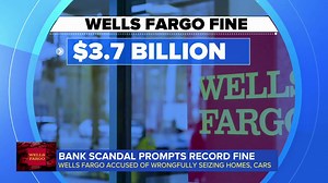 1.7K views · 53 reactions | BANK SCANDAL PROMPTS RECORD FINE: Wells Fargo has been ordered to pay nearly $4 billion after being accused of wrongfully seizing customers’ homes and cars. ABC’s Andrew Dymburt has the details. | World News Now | Facebook