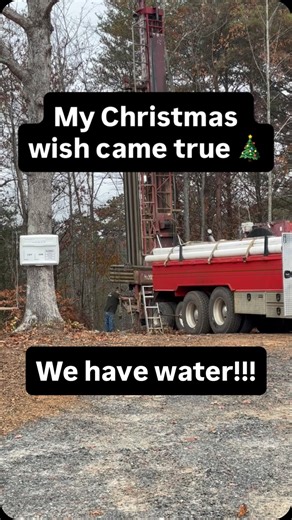 Rick & Lacy, & Bratwurst on Instagram: "After drilling 650 feet AND hydrofracking we finally have water!!!! #homebuilding #mountainhouse"