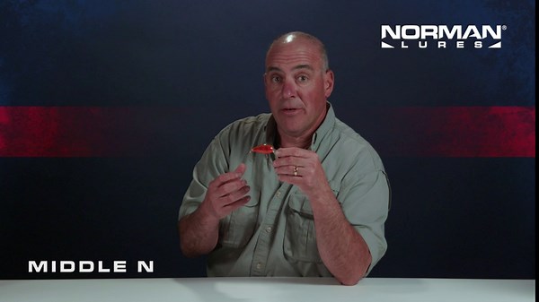 Norman Lures Middle N Mid-Depth Crankbait Bass Fishing Lure, Freshwater Accessories for Fishing, 2", 3/8 oz, Lavender Shad