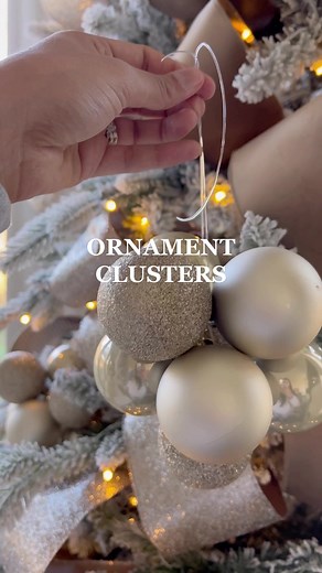 DIY Ornament Clusters for Easy and Affordable Christmas Tree Filling