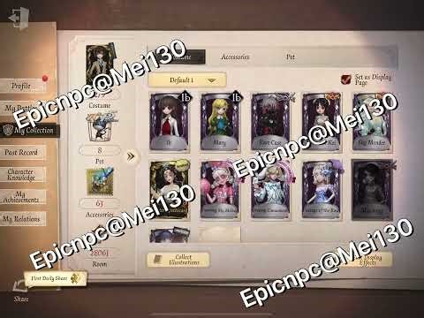 [NA/EU] Identity V Account for Sell -- Joker/Tomie/Gatto/FULL BUNGO STRAY DOGS/MISS POMEGRANATE