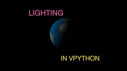 Making sunlight in Web VPython: Python physics