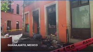 Burned buildings in Mexico after Mexican army kills leader of powerful Jalisco New Generation Cartel